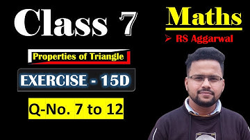 Class 7 rs aggarwal maths || exercise 15D || question no. 7 to 12 #class7rsaggarwal