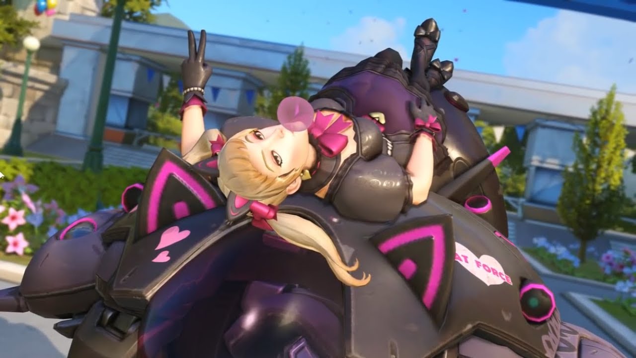 D.Va Black Cat Skin And Blizzard World Explore YouTube