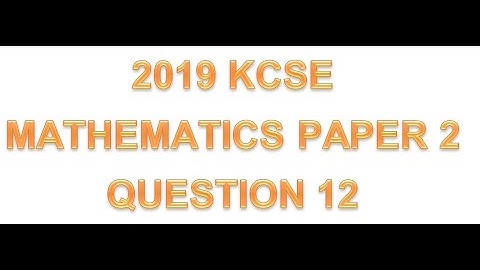 2017 KCSE MATHEMATICS PAPER 2 QUESTION 12 on waves