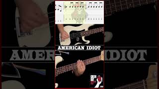 Green Day - American Idiot | Bass Cover (+ Tab)| SHORTS | Dotti Brothers #basscover  #shorts