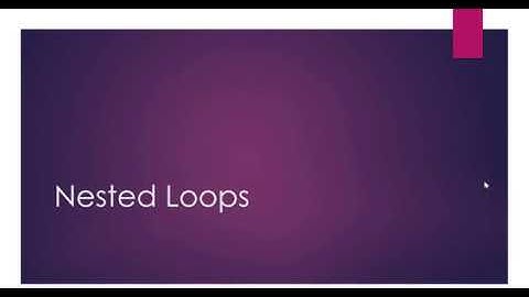 Java Nested Loops