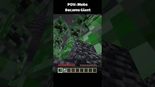 Minecraft But Mobs are Giant 💀 #minecraft #shortsfeed #minecraftmemes #youtubeshorts