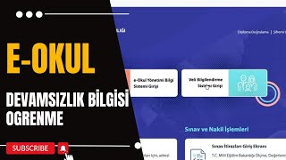 e-okul öğrenci devam-devamsızlık bilgisi öğrenme(veli bilgilendirme sistemi)