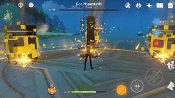 Zhongli pillar resonate any geo construct even from the enemy