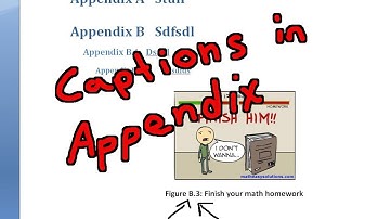 Captions in Appendix in Microsoft Word