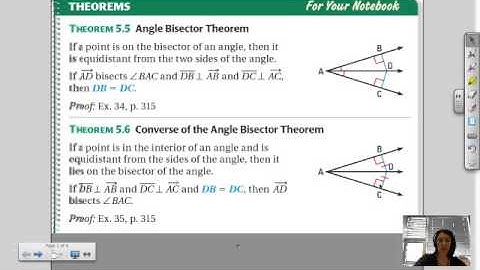 5 3 Angle Bisectors of Triangles