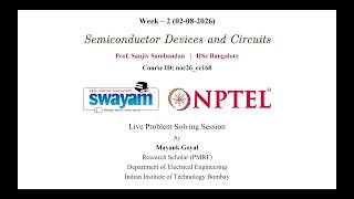 Semiconductor Devices and Circuits Week 2 Live Problem Solving Session (02/08/2026)