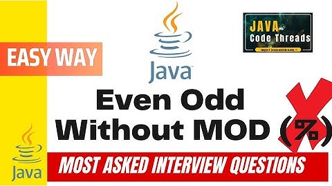Find Even Odd Without Modules (%) Java