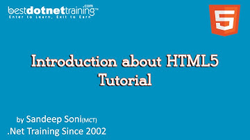 HTML5 Tutorials - 1 - Introduction