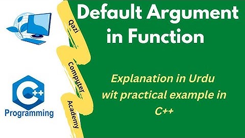 Default Argument in Function with practical example in Urdu / Hindi