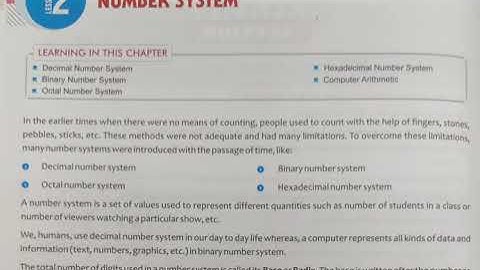 COMPUTER CLASS 7th  - NUMBER SYSTEM  CHAPTER 2 (PART :- 1)