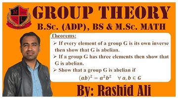 Group Theory,Lec_14, B.Sc.(ADP),B.S/M.Sc. Math. Theorems on Abelian groups