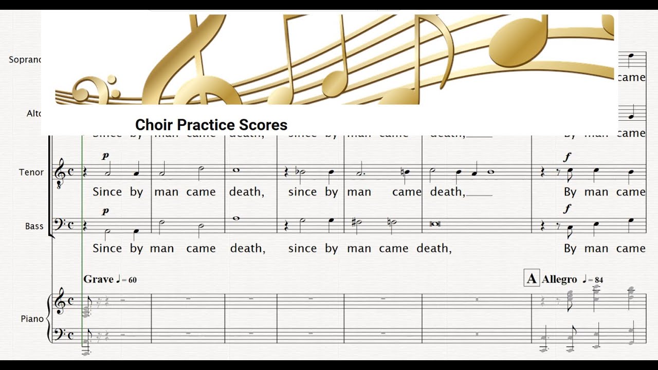 Since by Man Came Death: 3.46 MESSIAH - G.F. Händel - SATB + piano