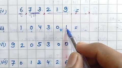 5th - Maths - Reading and writing upto 7 digit number