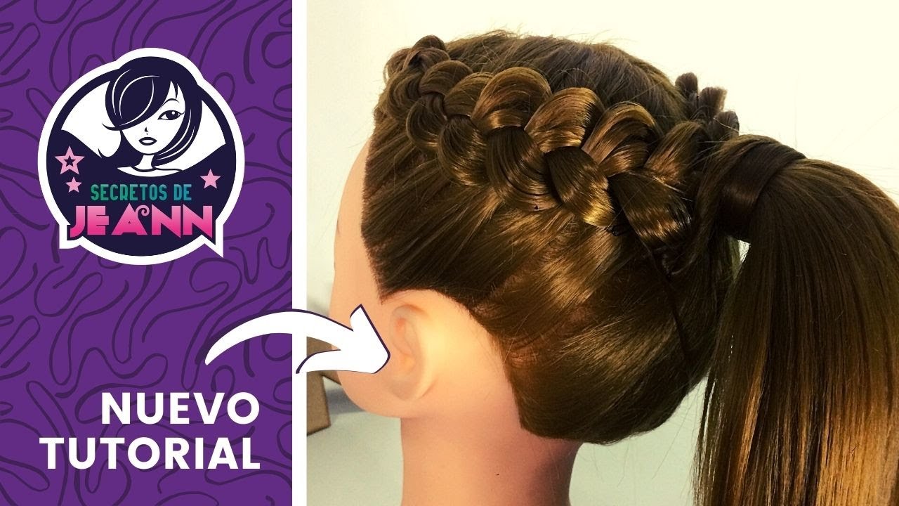 PEINADO CON TRENZAS FLOJAS Y COLA ALTA | Secretos de Jeann - YouTube