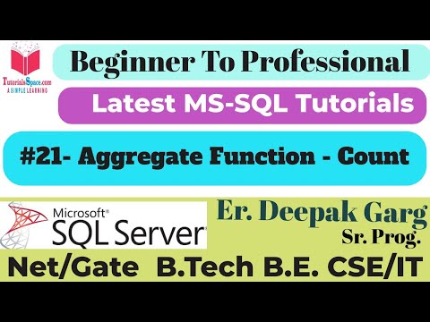 21- COUNT Aggregate Function in SQL | How to Count Rows in SQL Queries