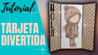 TARJETA DIVERTIDA TUTORIAL DE SCRAPBOOK