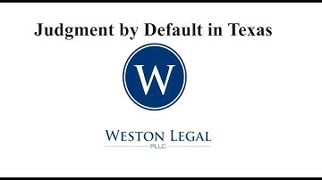 Judgment by Default in Texas