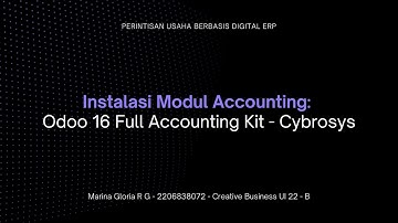 [Marina Tutorial Session] Instalasi Modul Extra Accounting : Odoo 16 Full Accounting Kit - Cybrosys
