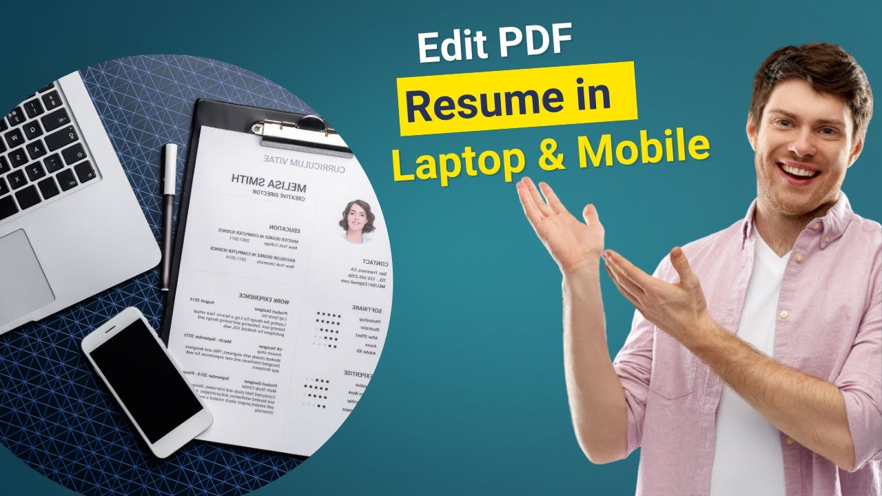 How to Edit PDF Resume in Laptop & Mobile - Edit CV in PDF | Quick ...