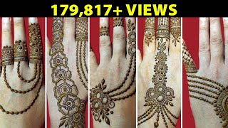 Rakhi 2021 Special Latest 5 Simple Mehndi Designs | Ornamental Jewellery Style Mehndi Heena Designs