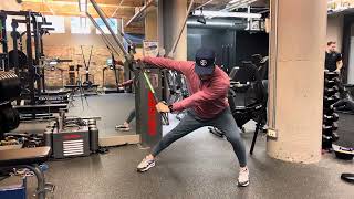 Lateral Squat ISO w/ Cable Chop Pattern