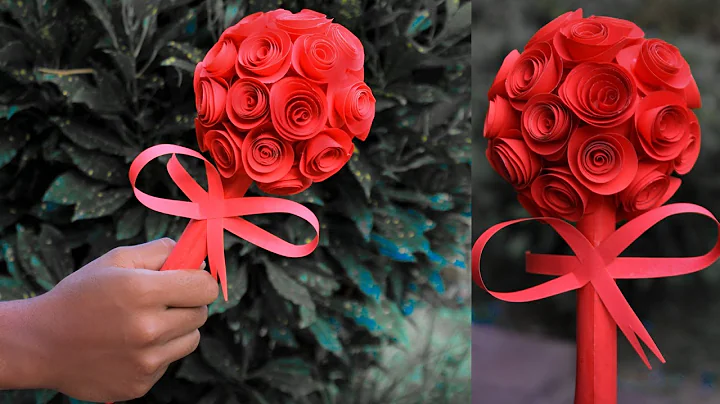How To Make Paper Rose Flower Bouquet | Valentines Day Gifts |Handmade Paper Bouquet