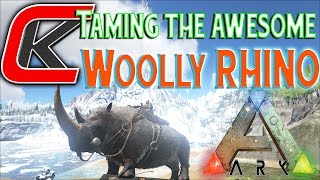 Ark Survival Evolved - Taming the Woolly Rhino - WHERE ARE THEY? FAV FOOD? ARE THEY GOOD?