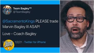 Reacting to Marvin Bagley III's dad tweeting the Kings to trade his son | The Jump