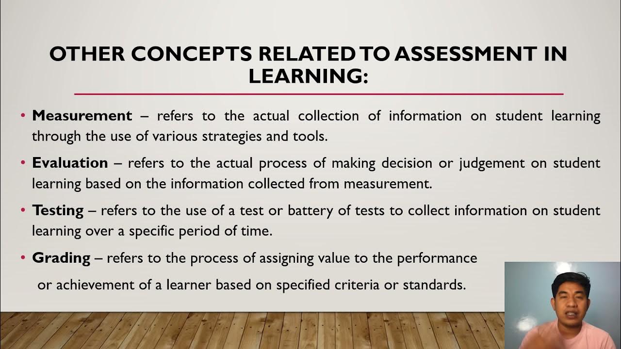 Basic Concept and Principles in Assessing Learning - YouTube
