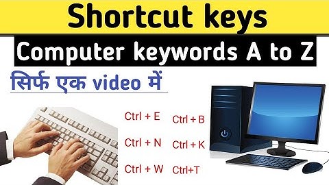 Computer Keyword A to Z ll shortcut key ll keyboard shortcuts ll important for all exam #hivescholar