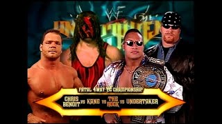 The Rock vs The Undertaker vs Chris Benoit vs Kane - Unforgiven 2000 - Highlights