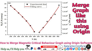 How to Merge Magnetic Critical Behaviour Graph using Origin Software