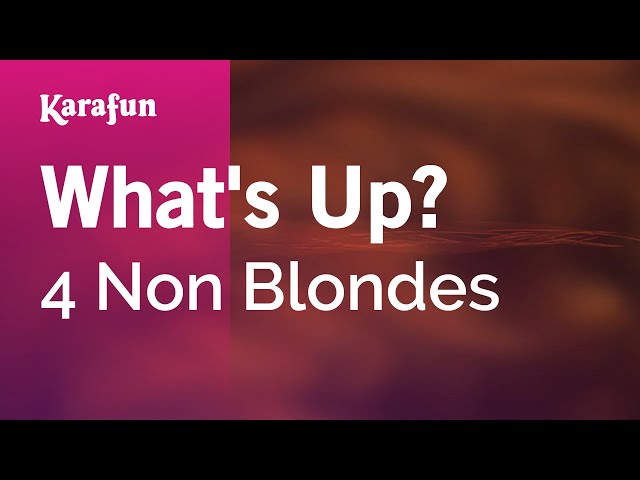 What's Up? - 4 Non Blondes | Karaoke Version | KaraFun class=