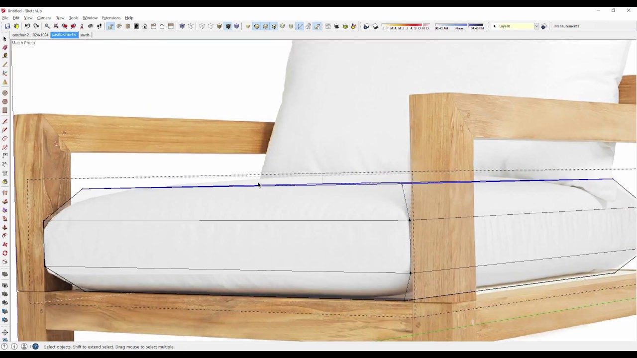 Quickly create a designer chair in SketchUp - YouTube