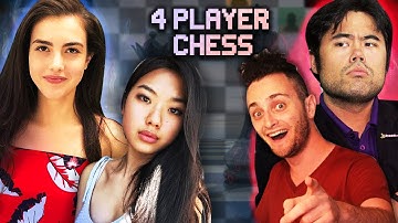 MAKING HIKARU CURSE?? l 4player chess ft. GM Hikaru Nakamura, WGM Qiyu Zhou and IM Levy Rozman