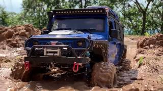 RC car : Jeep Wrangler Rubicon JK Mud Driving(After rain) #15.