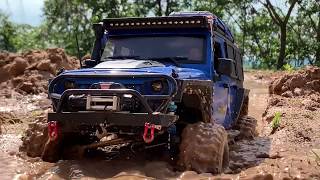 RC car : Jeep Wrangler Rubicon JK  Mud Driving(After rain) #15.