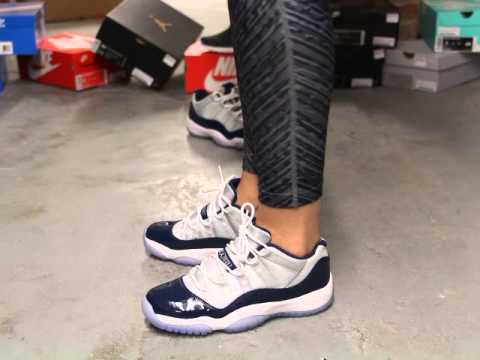 air jordan 11 retro low on feet