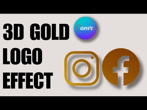 how to create 3d gold logo effect | Canva Art Design Tutorial For Beginner