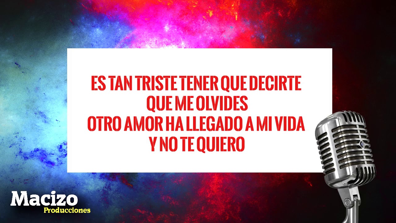 Una hoja en blanco karaoke YouTube