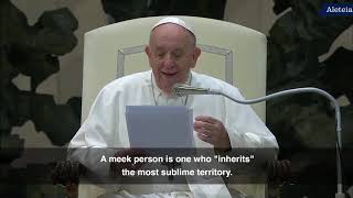 Pope Francis: What does it mean that "the meek will inherit the earth"?