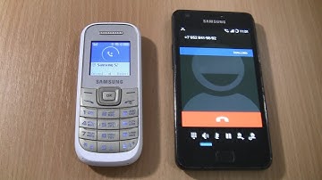 Samsung  Galaxy S2 CyanogenMod Incoming call &Samsung 1200M white  Outgoing call