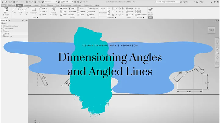 Dimensioning Angles and Angled Lines | Design Drafting with S.Henderson