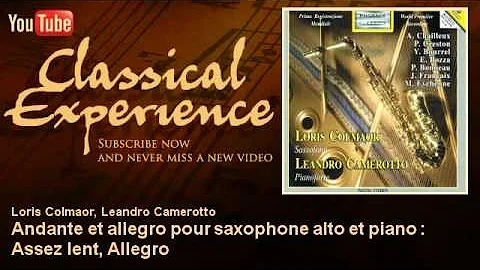 Andr Chailleux : Andante et allegro pour saxophone...