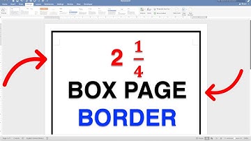 Hoe u een 2 1/4 pt Box Page Border in Word toevoegt aan alle pagina
