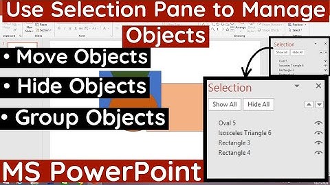 How to Use Selection Pane to Manage Objects in MS PowerPoint | How to Hide Objects in MS PowerPoint