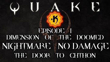 [Point Man] Quake NO DAMAGE | ALL SECRETS #E1M6 - The door to Chthon