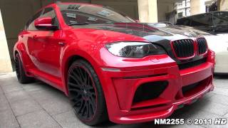 Hamann BMW X6M Tycoon EVO Loud Sound - Start and Accelerations!(Full HD 1080p Video By NM2255: Red BMW X6M Tycoon EVO twin turbo tuned by Hamann, listen to its loud sound with start up and lots of full throttle ..., 2011-07-17T15:14:39.000Z)