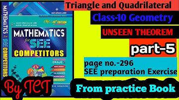 Unseen Theorem class10 maths part5 || Geometry Triangle and Quadrilateral Unseen Theorem by #tctsir